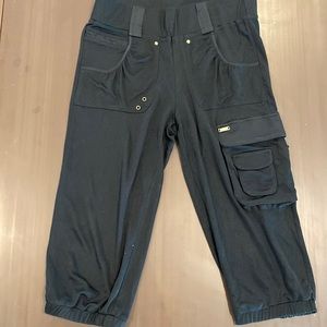 Marciano Silk Capris with Side Cargo Pockets